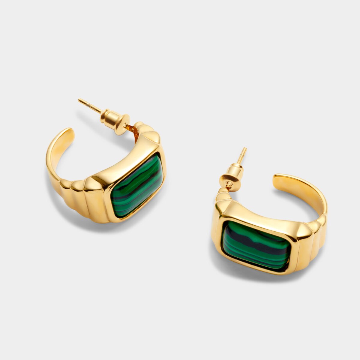 'Good Energy' Waterproof Gold Hoop Earrings