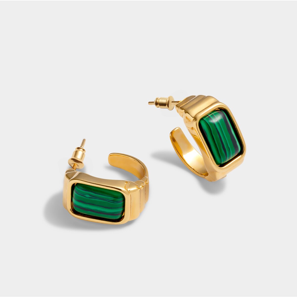 'Good Energy' Waterproof Gold Hoop Earrings