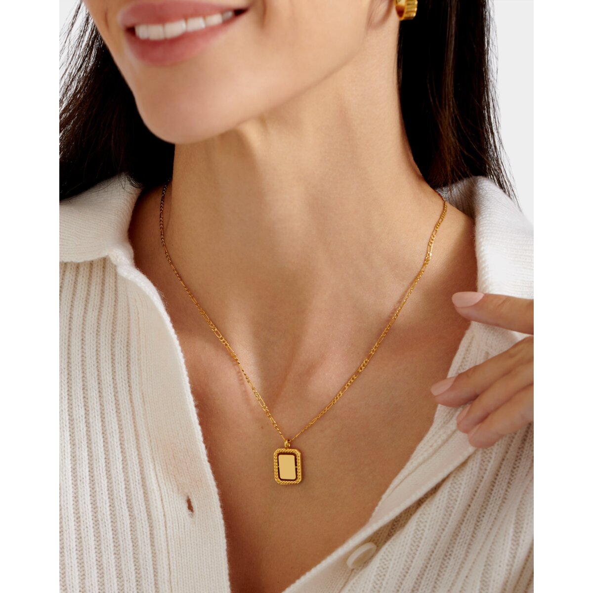 Waterproof Gold Spinning Amulet Necklace