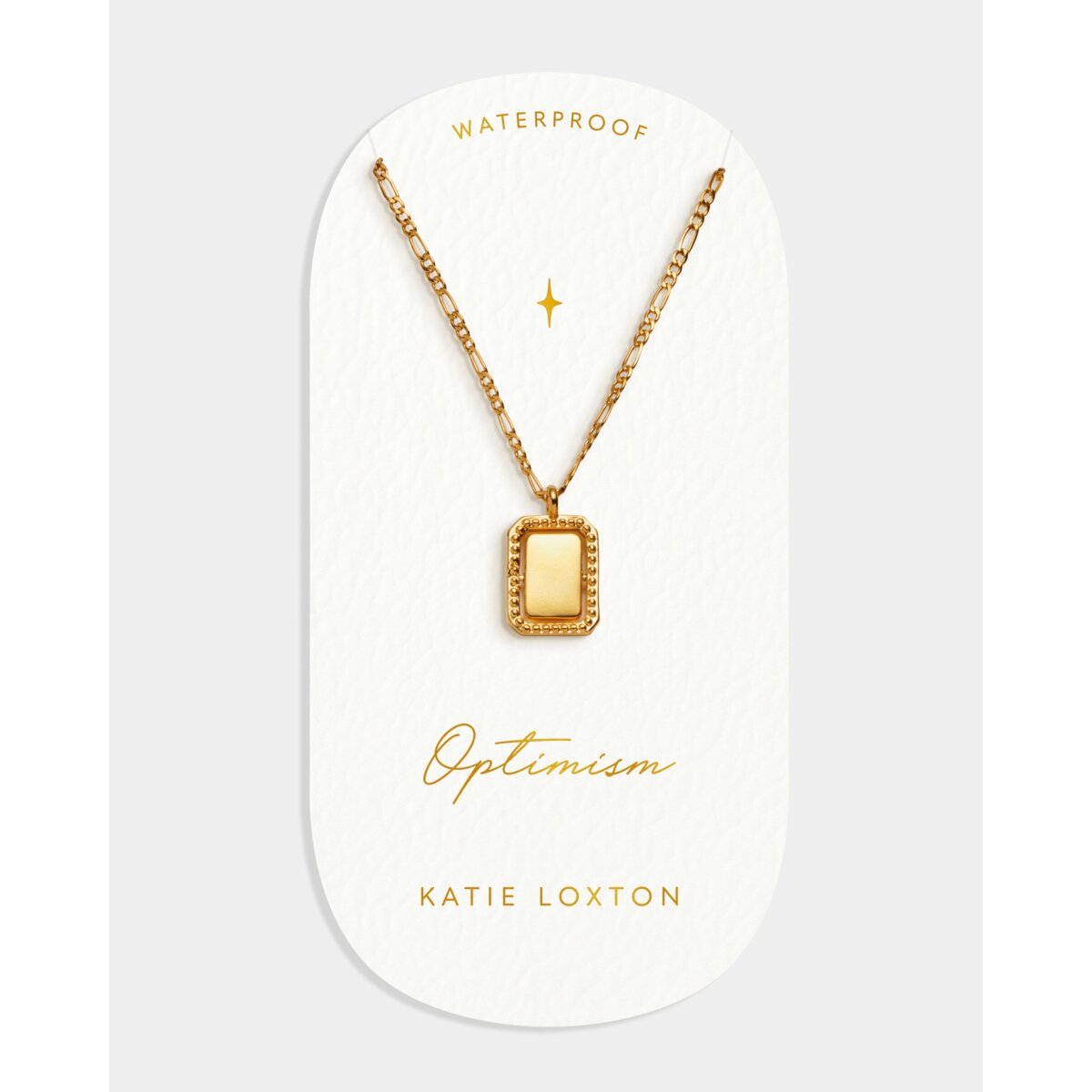 Waterproof Gold Spinning Amulet Necklace