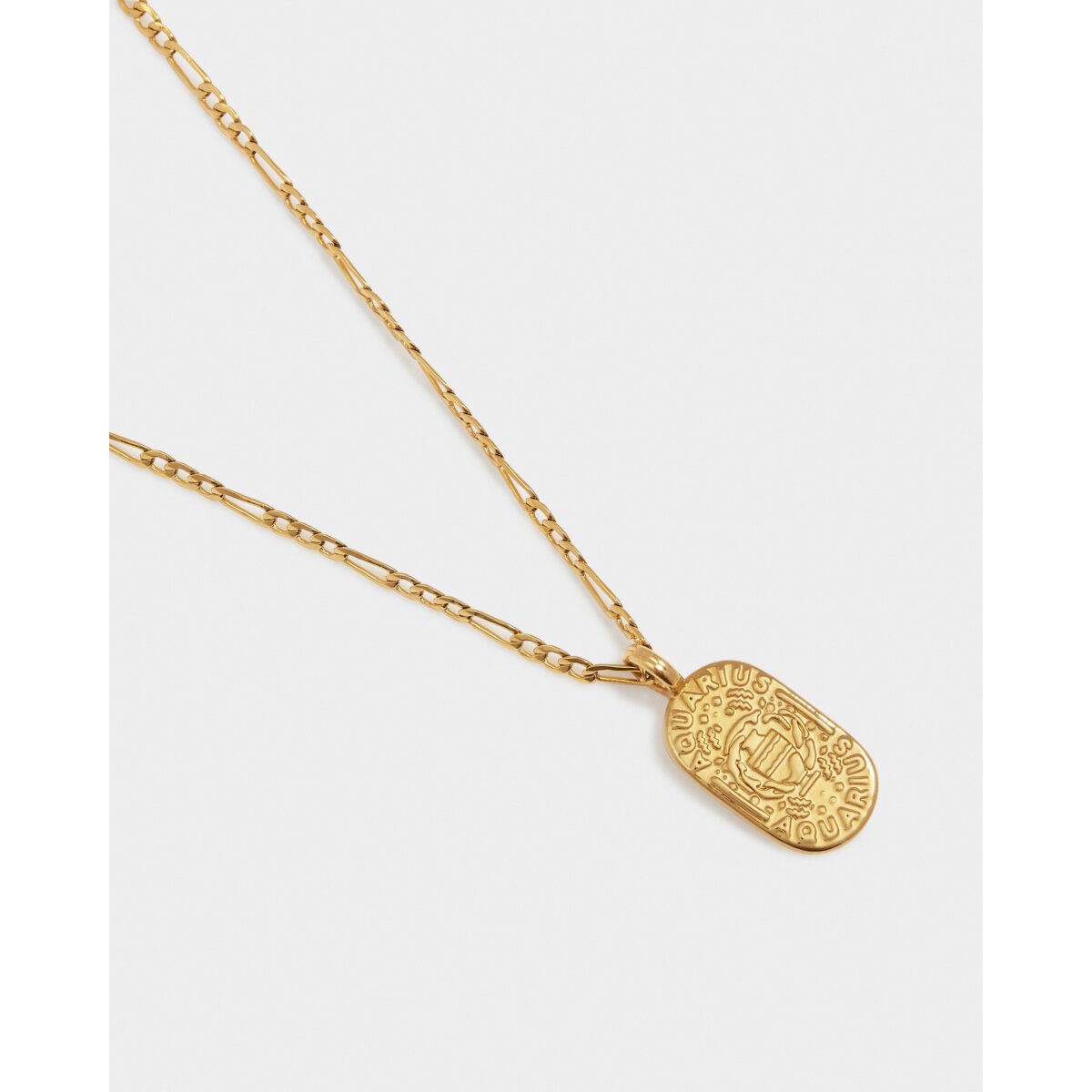 Aquarius' Waterproof Gold Zodiac Necklace