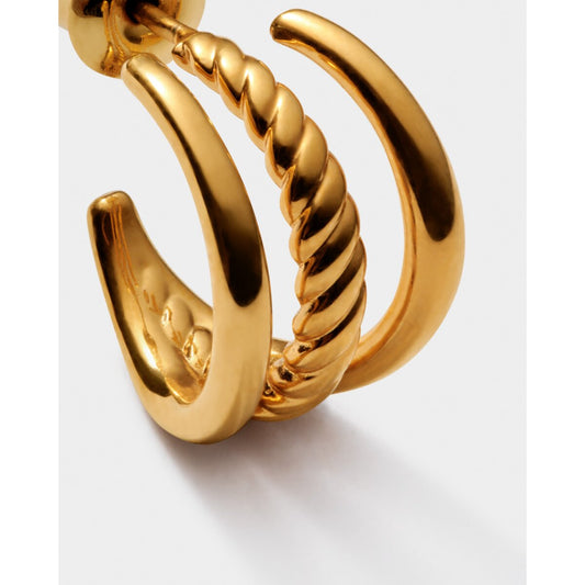 Laia Waterproof Gold Illusion Hoop Earrings