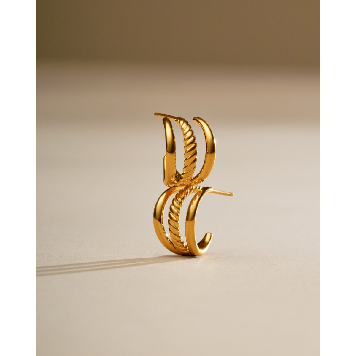 Laia Waterproof Gold Illusion Hoop Earrings