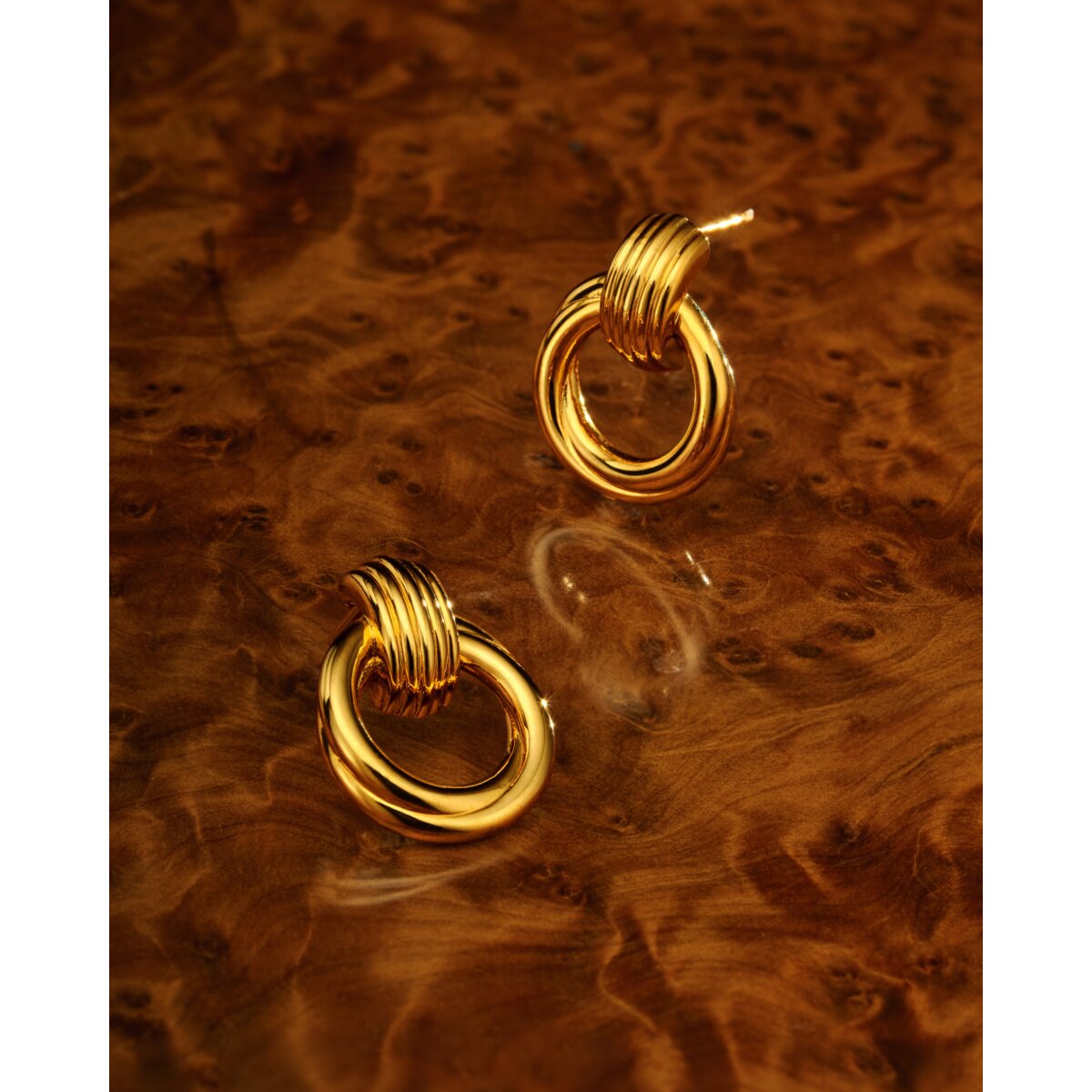 Demi Waterproof Gold Oversized Stud Earrings