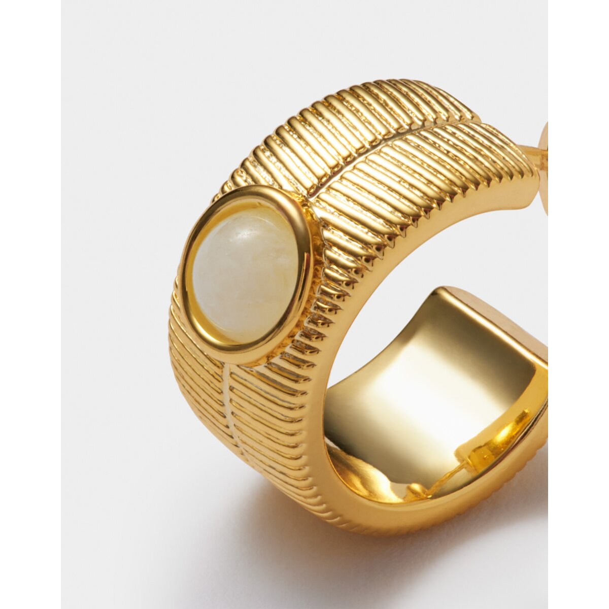 'April' Waterproof Gold Birthstone Hoop Earrings