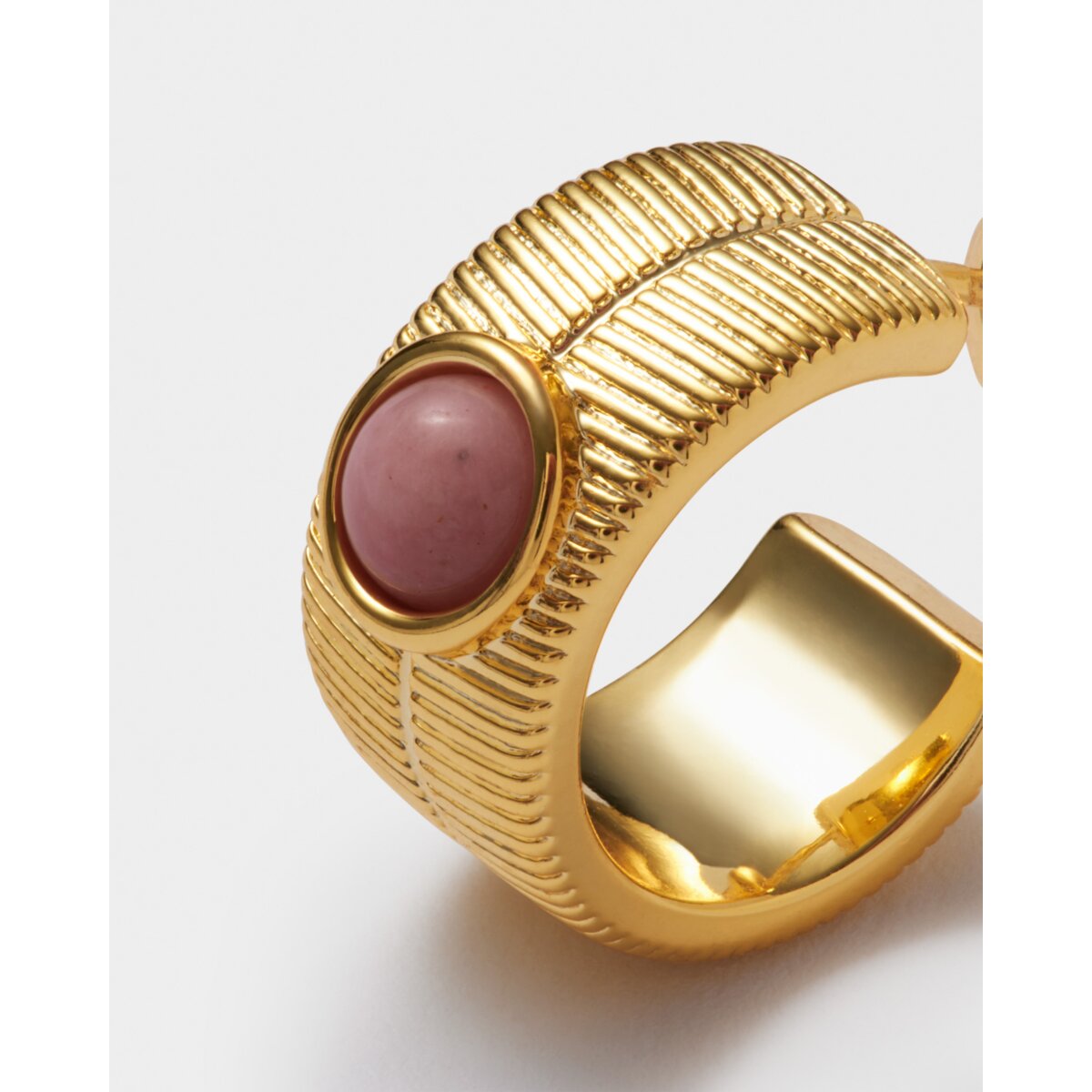 'October' Waterproof Gold Birthstone Hoop Earrings