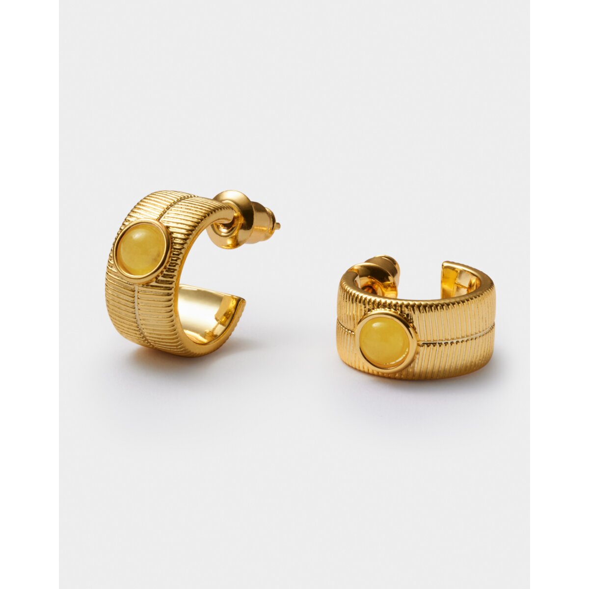 'November' Waterproof Gold Birthstone Hoop Earrings