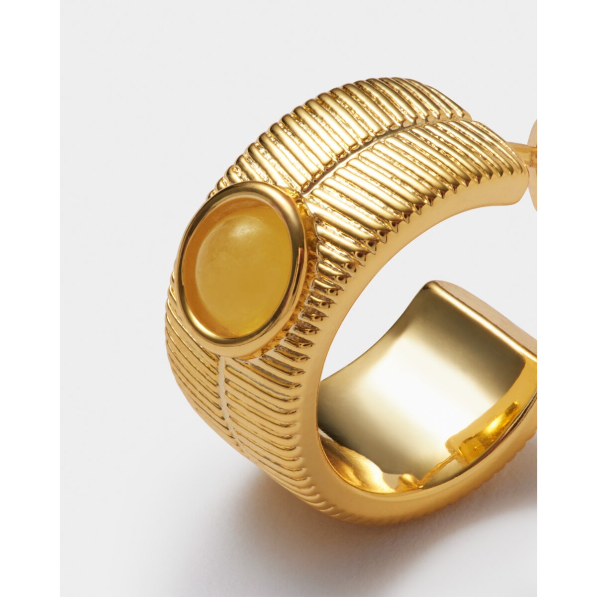 'November' Waterproof Gold Birthstone Hoop Earrings