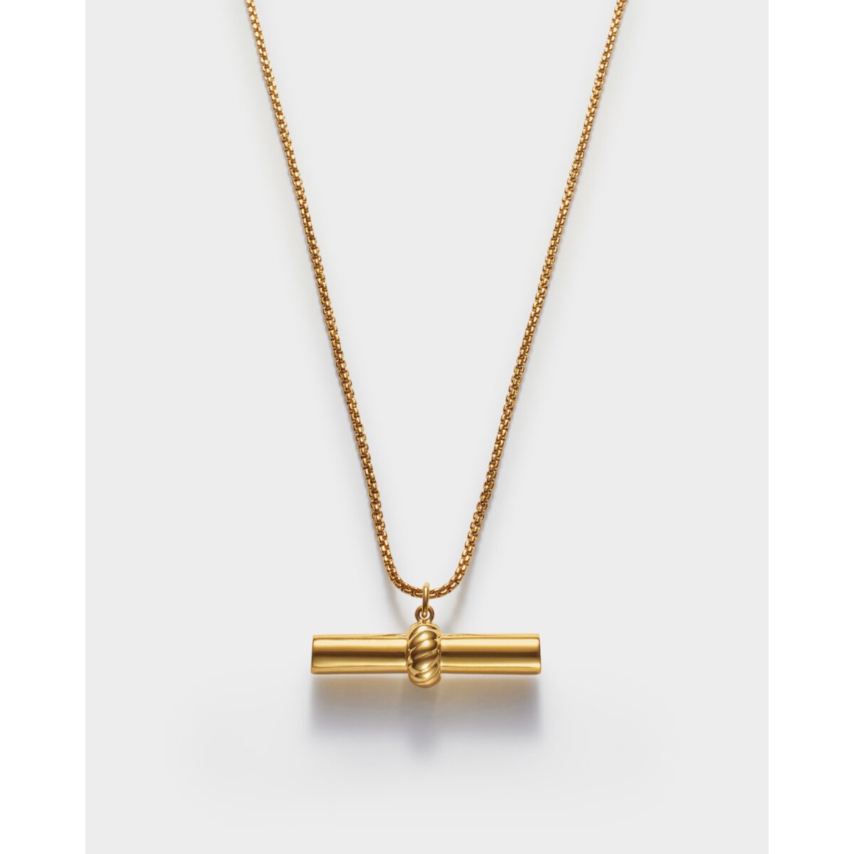 Themis Waterproof Gold T-Bar Necklace