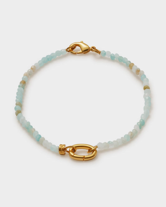 Amazonite Waterproof Gold Bracelet