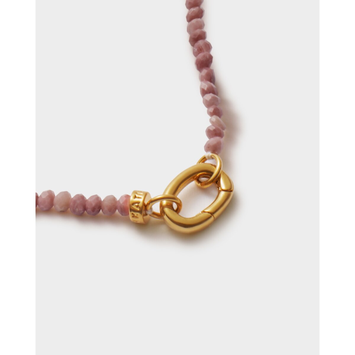 Rhodochrosite Waterproof Gold Necklace