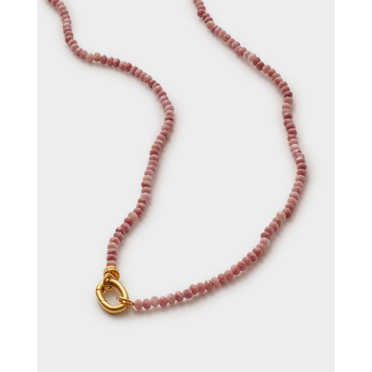 Rhodochrosite Waterproof Gold Necklace