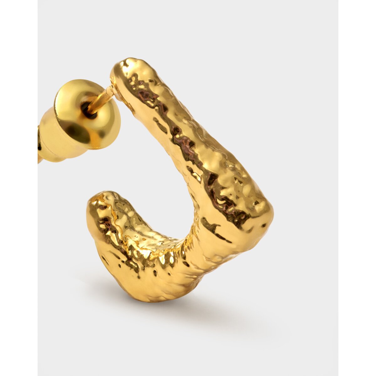 Luxe Lock Waterproof Gold Hoop Earrings