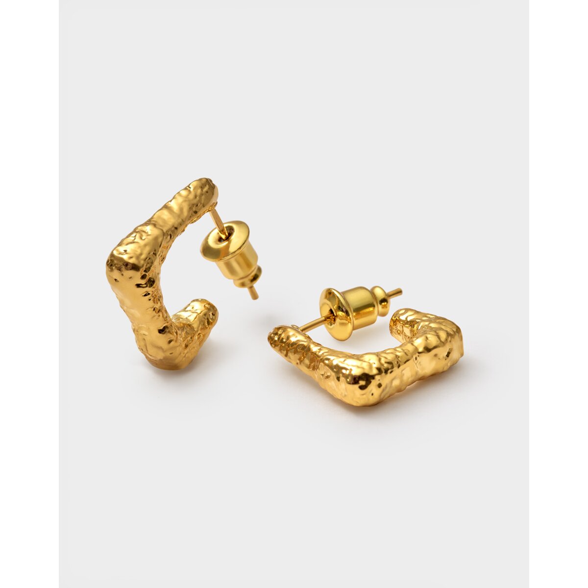 Luxe Lock Waterproof Gold Hoop Earrings