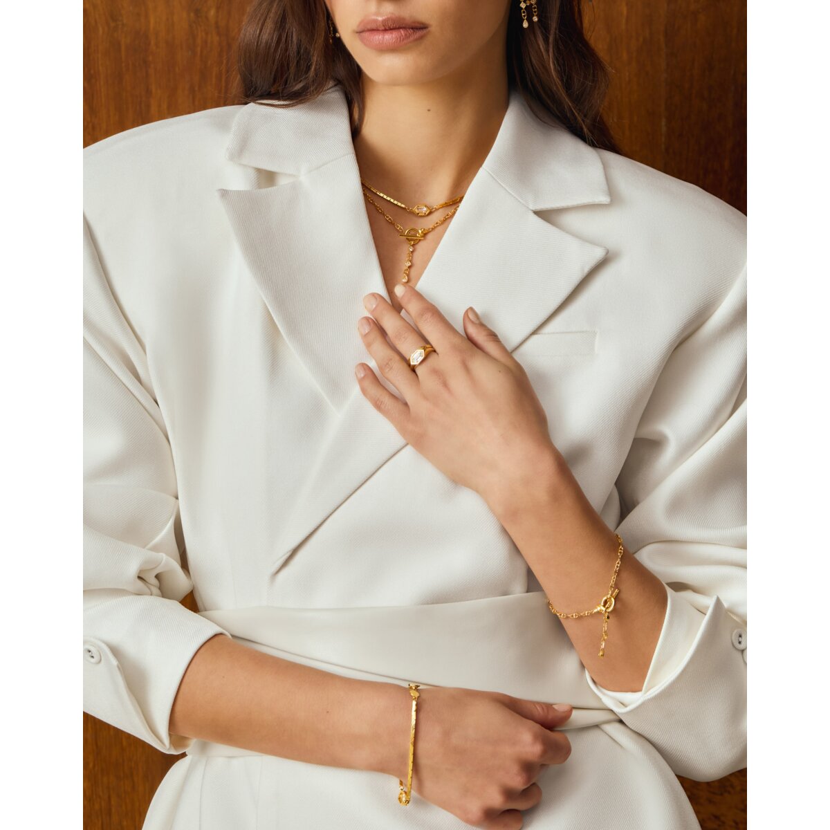 Champagne Hour Waterproof Gold Bracelet