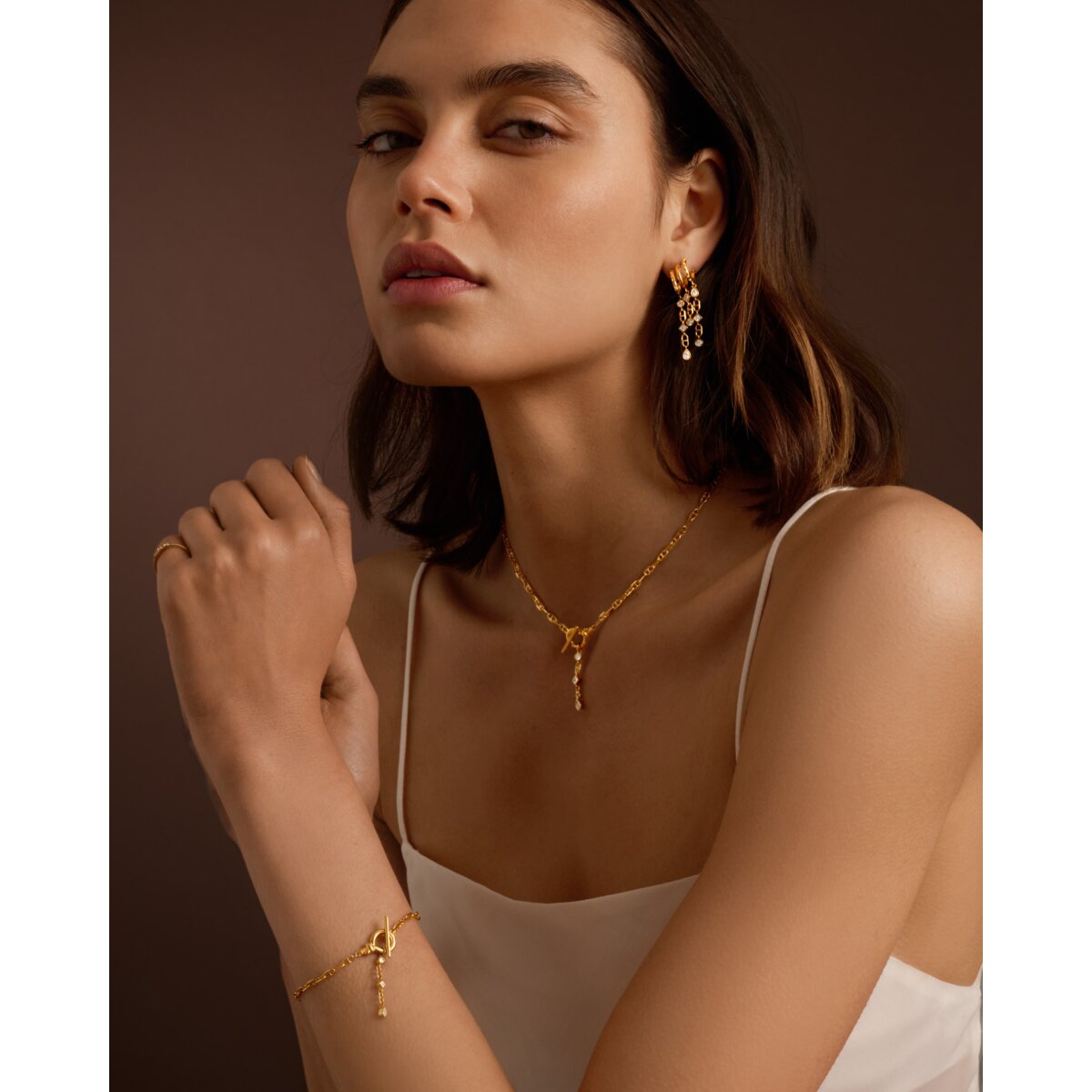 Champagne Hour Waterproof Gold Bracelet