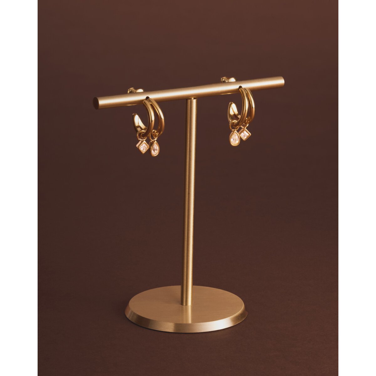Champagne Hour Waterproof Gold Small Drop Earrings