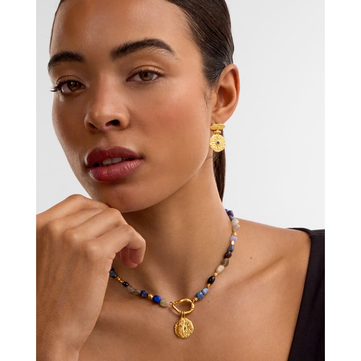 Midnight Solesi Waterproof Gold Earrings