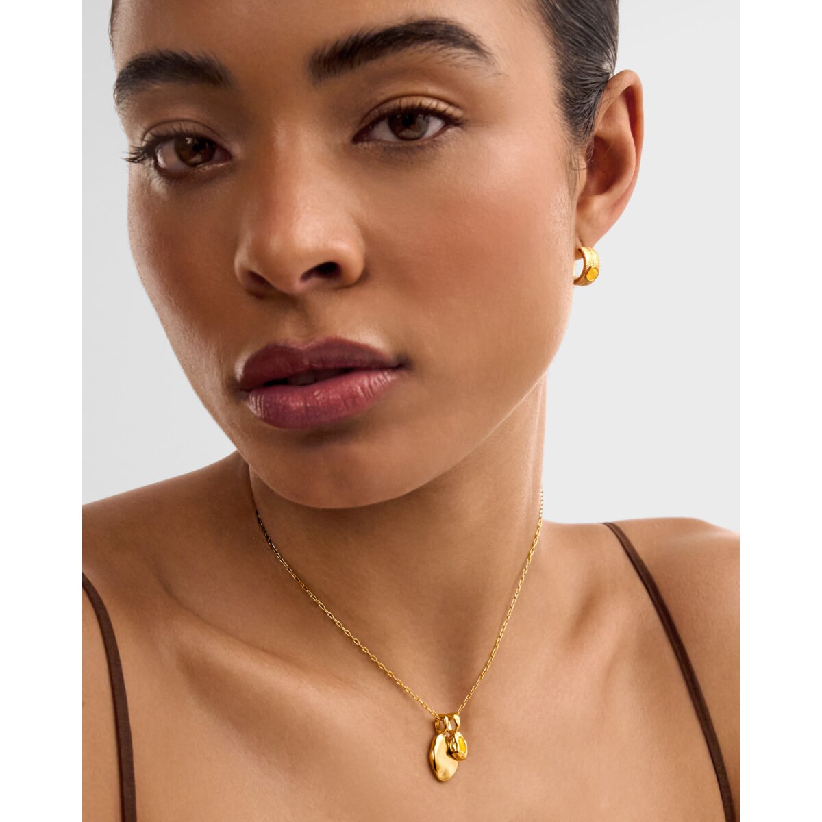 'November' Waterproof Gold Birthstone Necklace