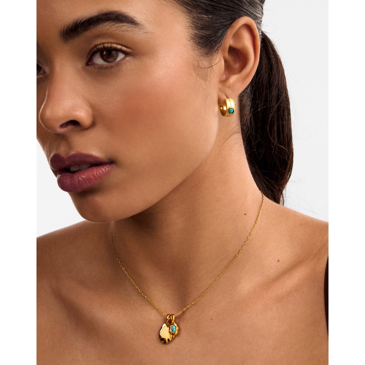 'December' Waterproof Gold Birthstone Necklace