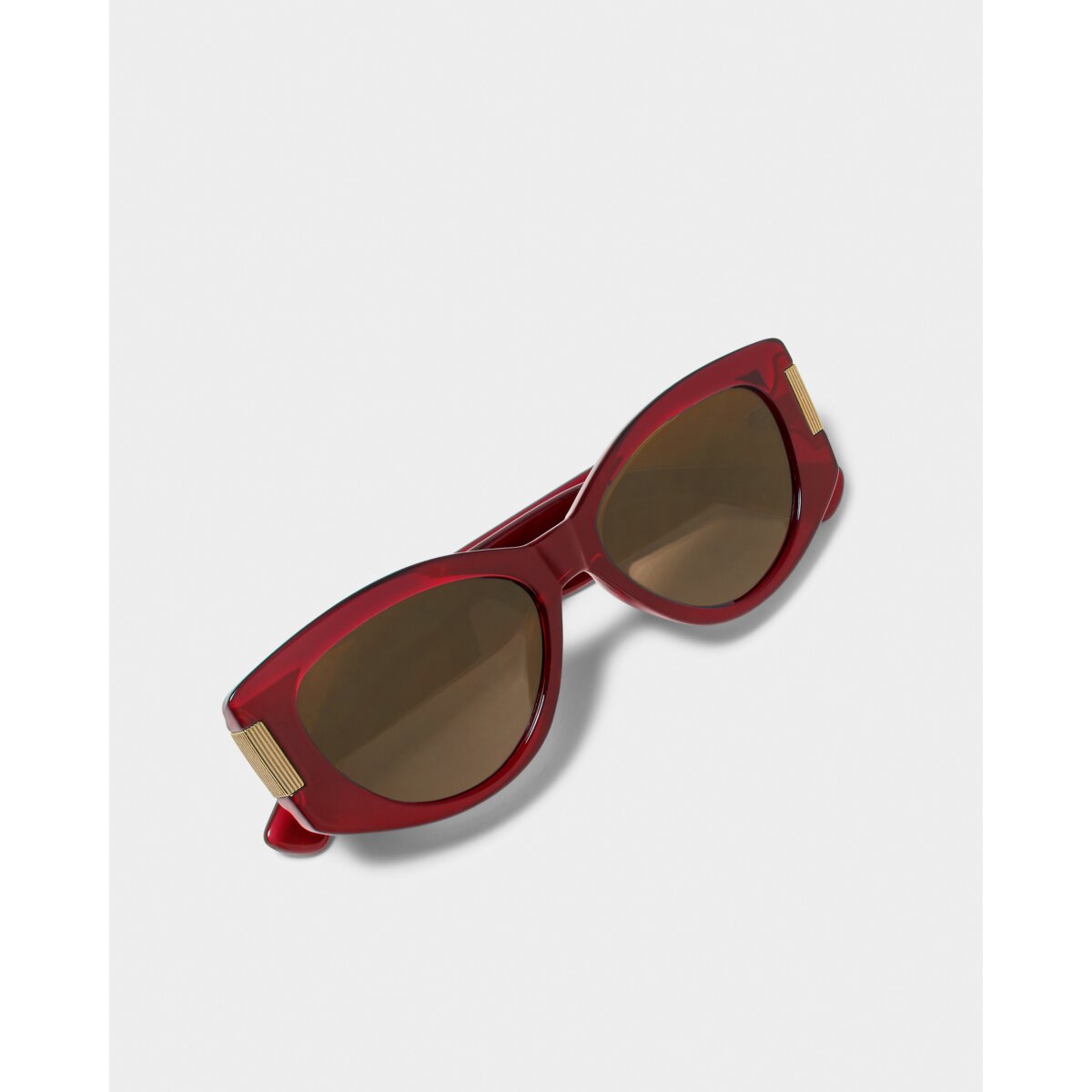 Rimini Cat-Eye Sunglasses in Deep Red