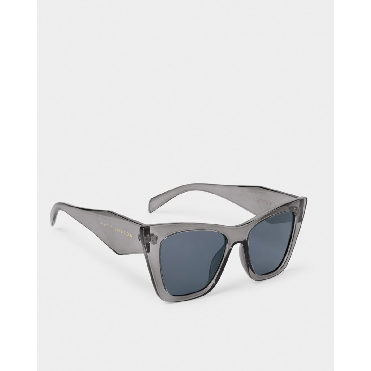 Porto Angular Cat-Eye Sunglasses in Grey Transparent