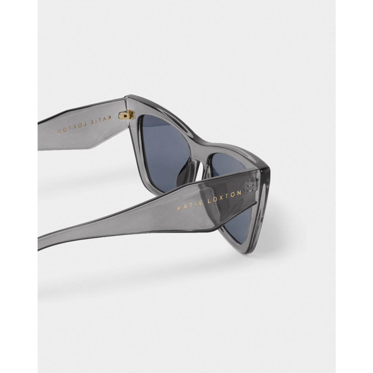 Porto Angular Cat-Eye Sunglasses in Grey Transparent