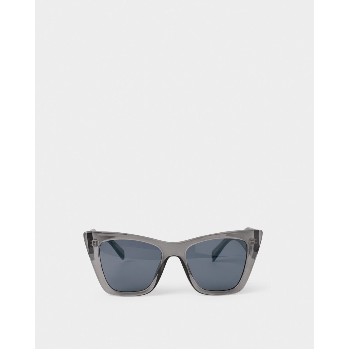 Porto Angular Cat-Eye Sunglasses in Grey Transparent