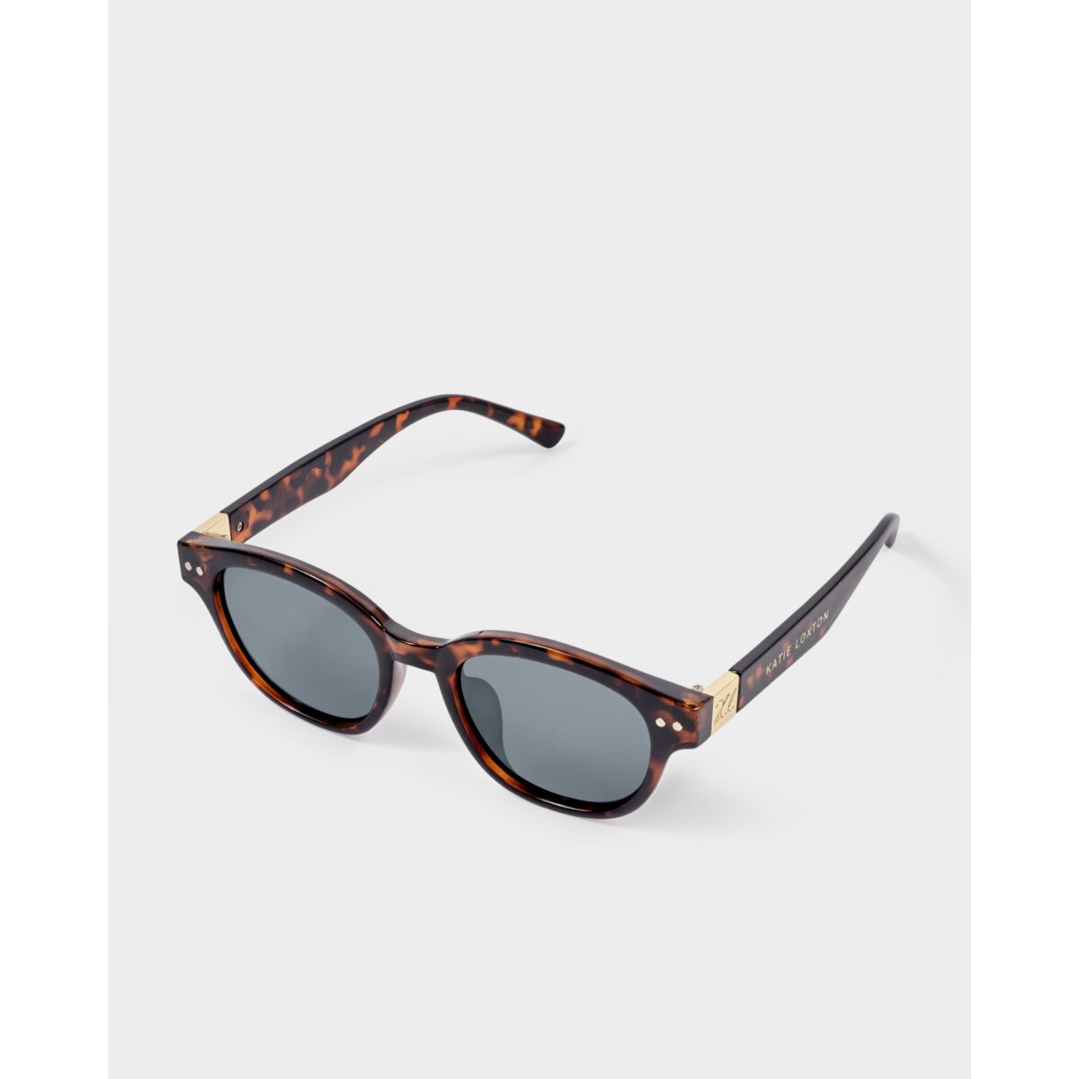 Bologna Round Square Sunglasses in Dark Tortoiseshell