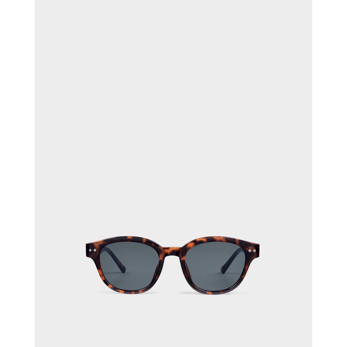 Bologna Round Square Sunglasses in Dark Tortoiseshell