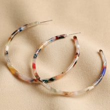 Load image into Gallery viewer, Large tortoiseshell resin hoops
