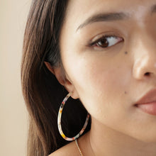 Load image into Gallery viewer, Large tortoiseshell resin hoops
