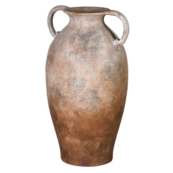 Large Urn Style Terracotta Vase with 2 Handles - MarramTrading.com