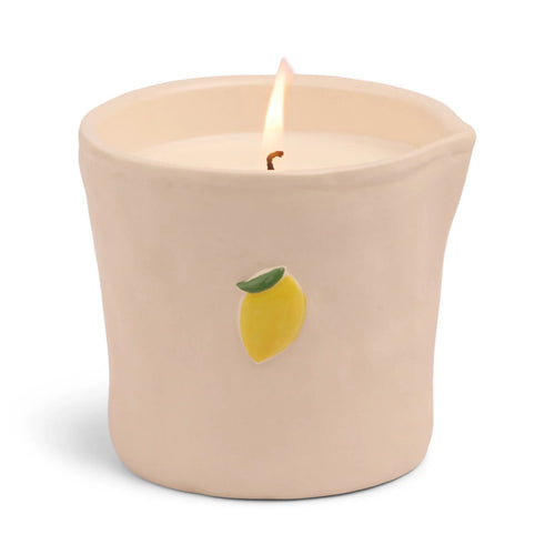 Lemon Embossed Ceramic Candle - MarramTrading.com