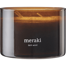 Load image into Gallery viewer, Meraki Dark Wood 3 Wick Candle - MarramTrading.com
