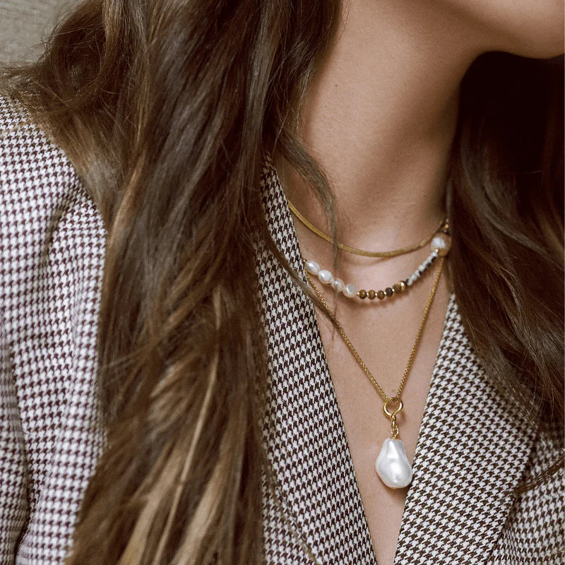 Statement Pearl Drop Necklace