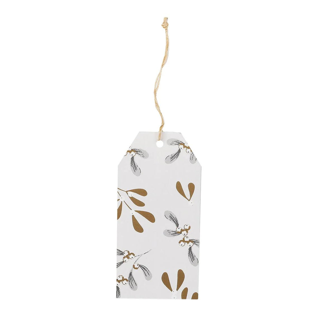 Mistletoe White Christmas Gift Tags - 8 Pack - MarramTrading.com