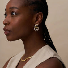 Load image into Gallery viewer, Mixed Plate Statement Interlocking Earrings - MarramTrading.com
