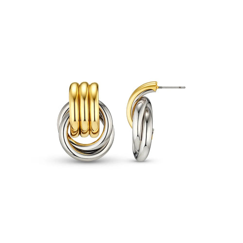 Mixed Plate Statement Interlocking Earrings - MarramTrading.com