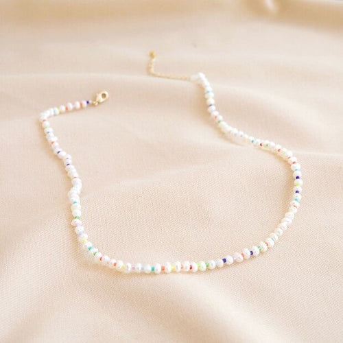 Miyuki Seed Bead and Freshwater Seed Pearl Necklace - MarramTrading.com