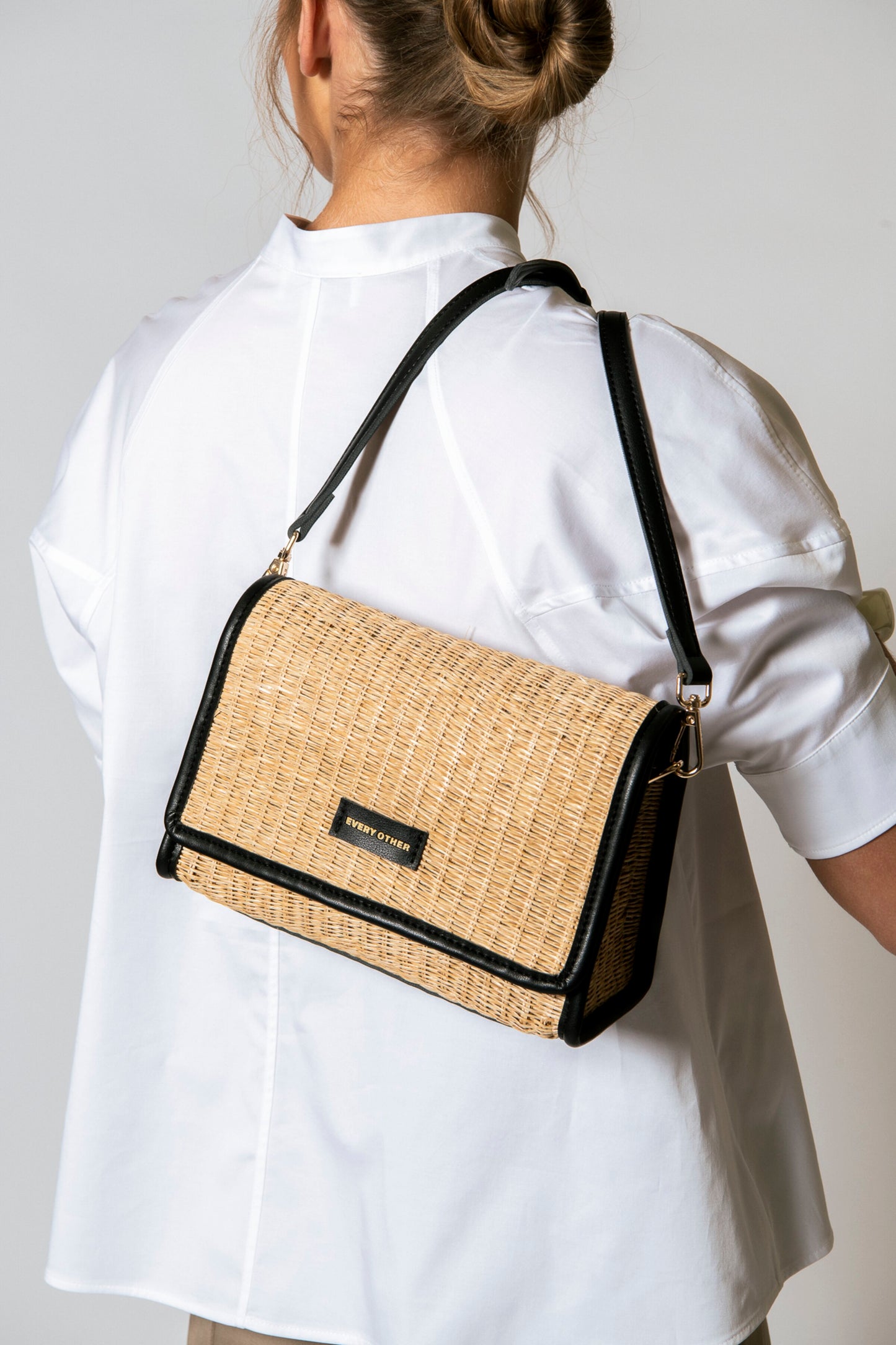 Straw messenger Shoulder Bag