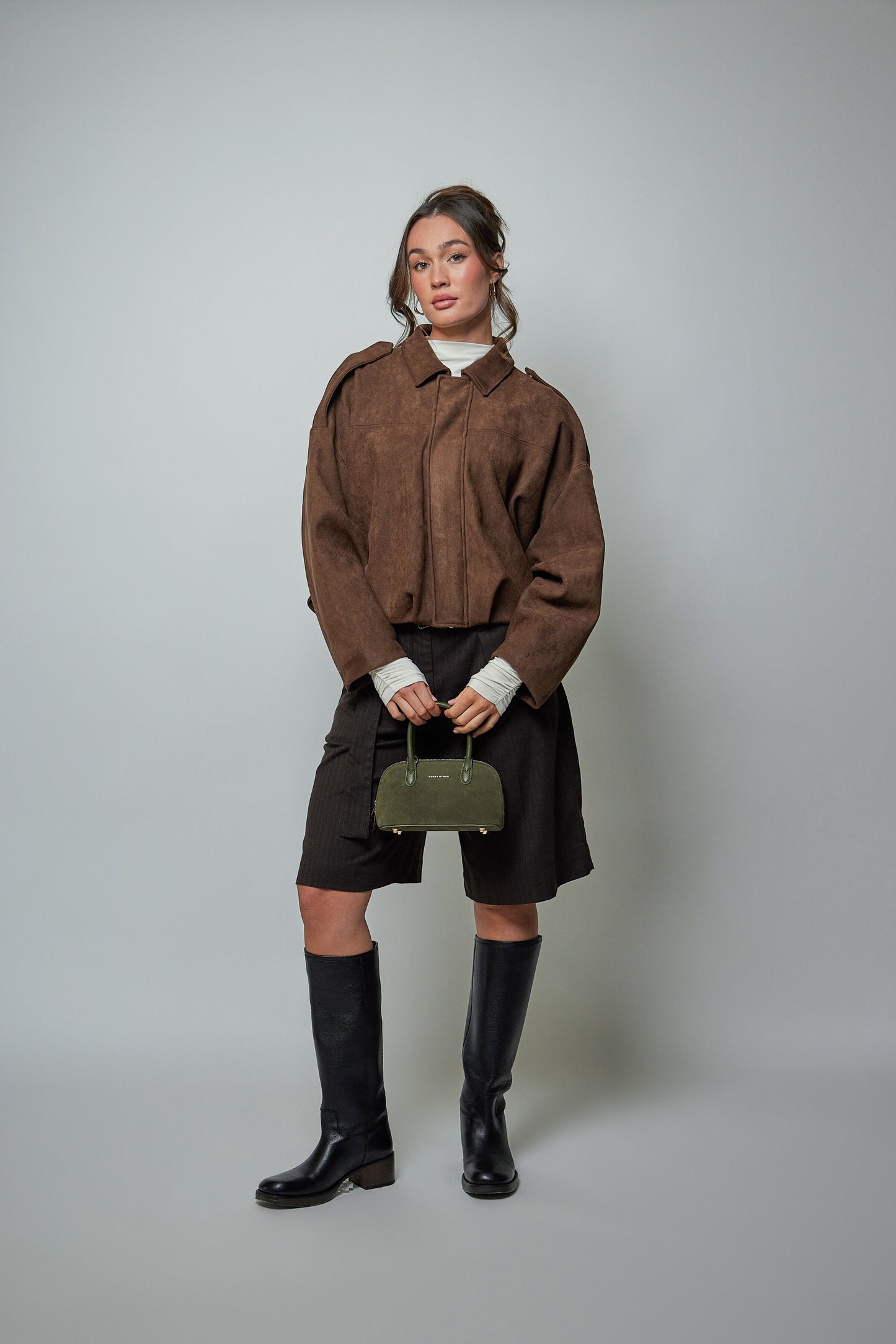 Suedette Mini Bowling Bag