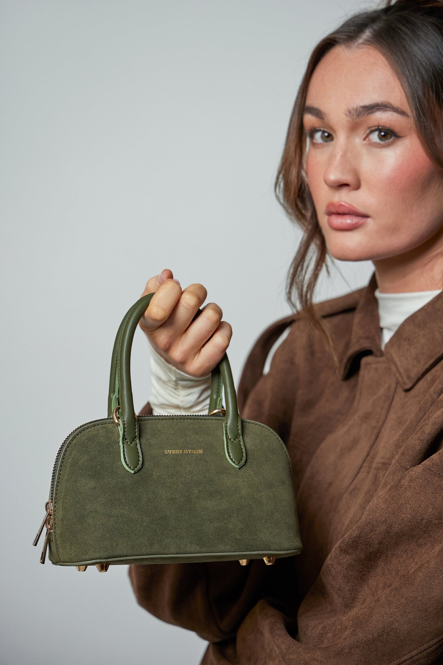 Suedette Mini Bowling Bag