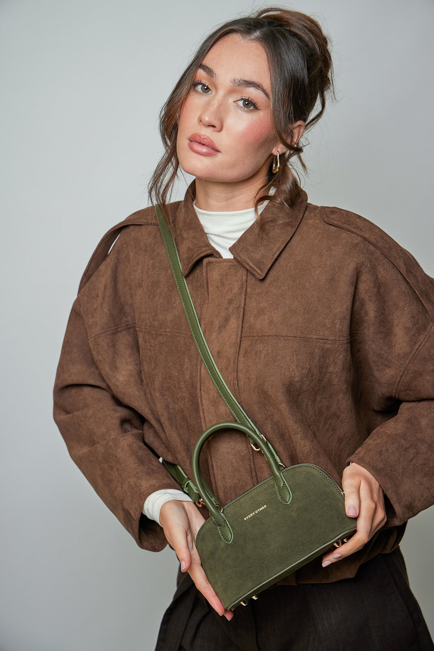 Suedette Mini Bowling Bag
