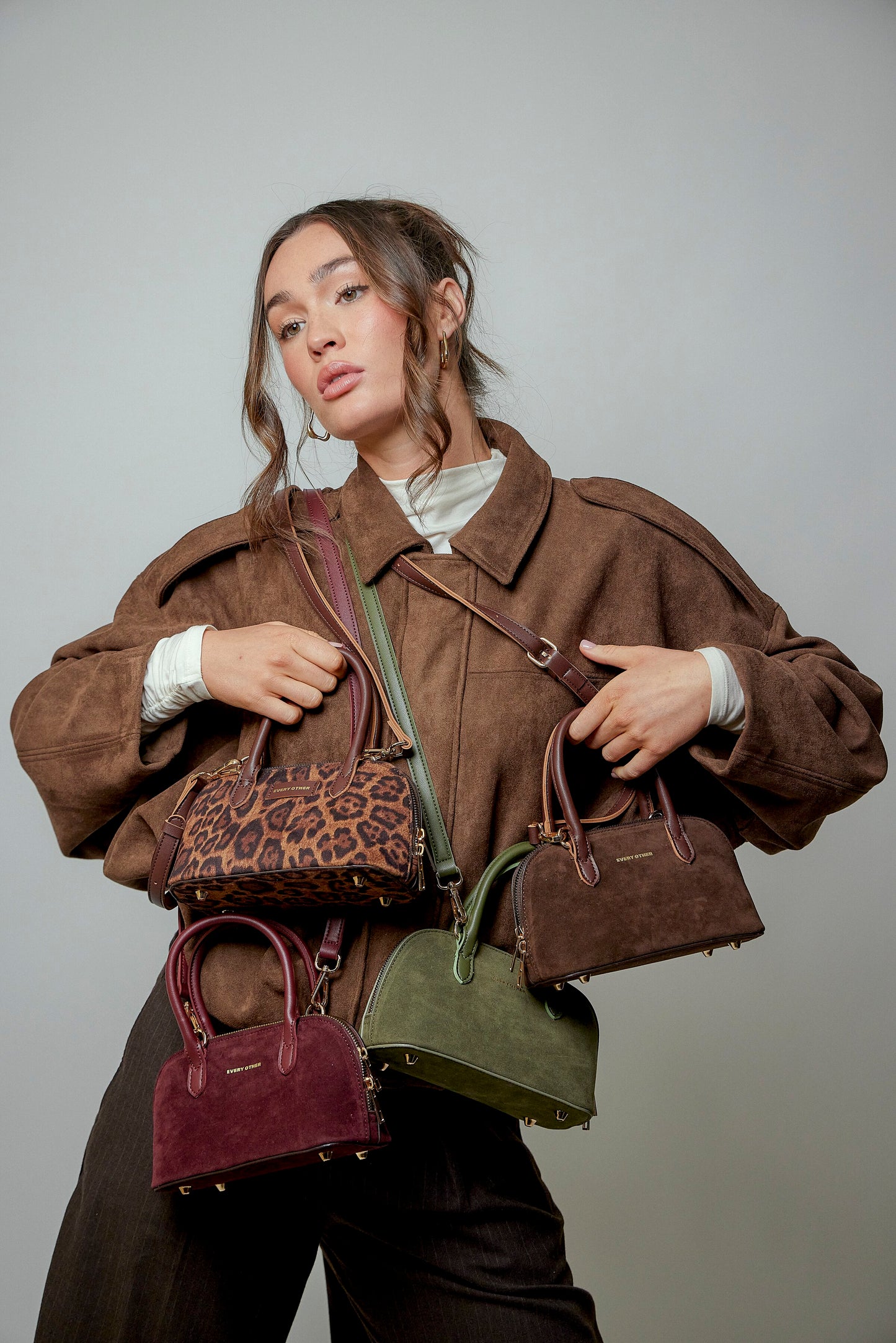 Suedette Mini Bowling Bag