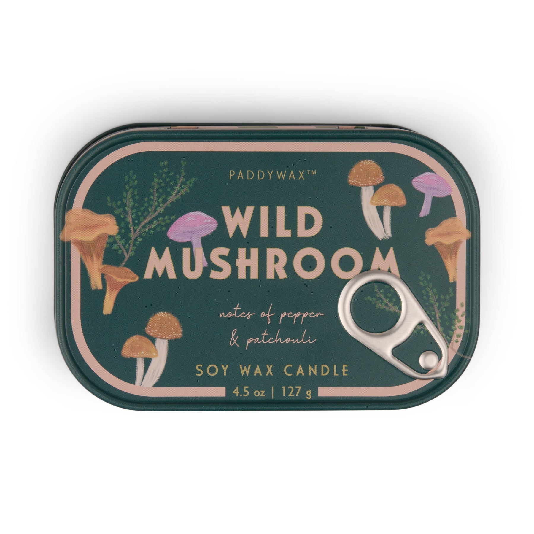 Mushroom Printed Tin Candle - Wild Mushroom - MarramTrading.com
