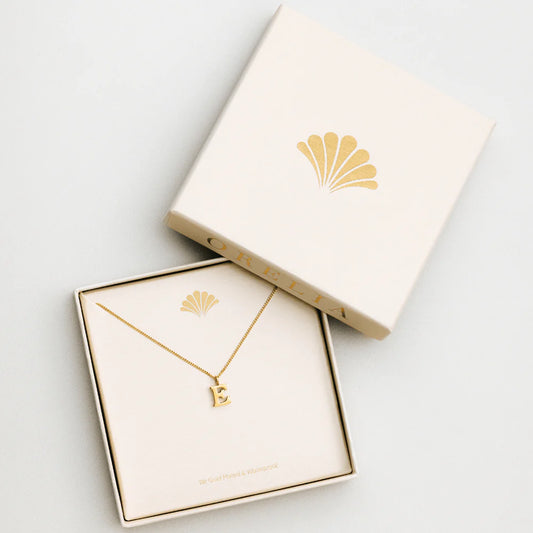 LUXE E Initial Necklace