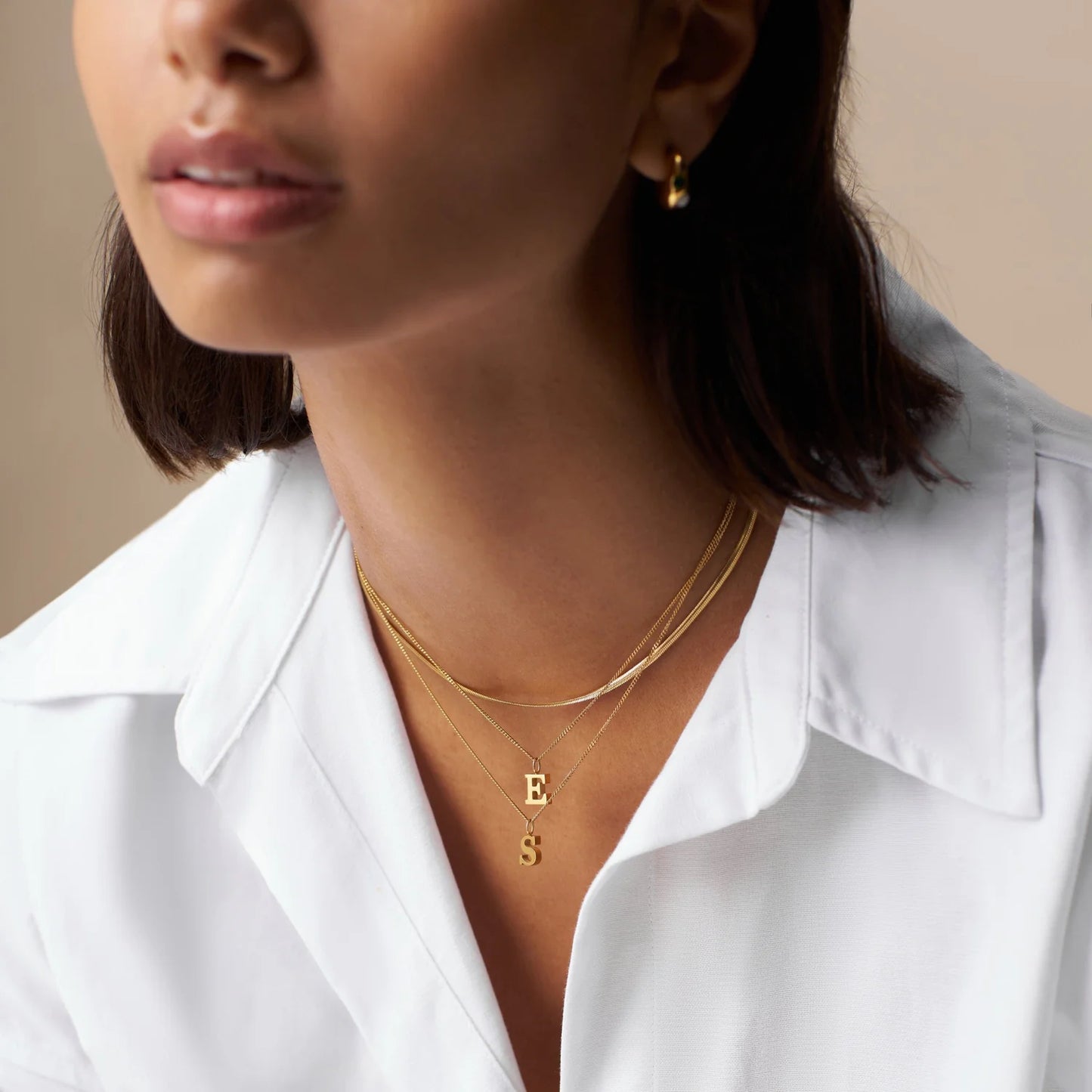 LUXE S Initial Necklace