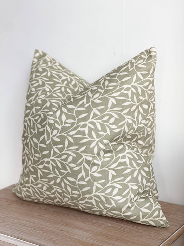 Olive Leaf Print Cushion - MarramTrading.com
