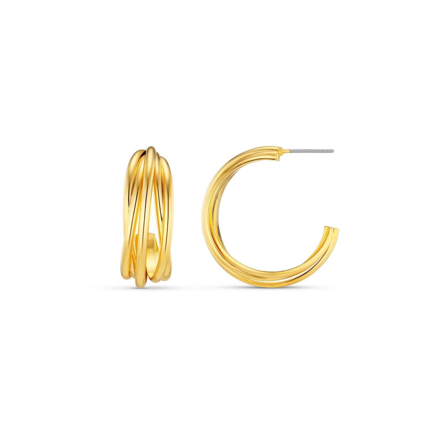 Open Interlocking Mid - Size Hoops - MarramTrading.com